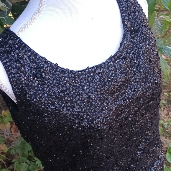 Cyn Les 50s vintage hand beaded tank M/L - Picture 2 of 7